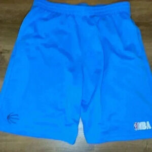 NBA Elevation Blue Black Logo Drawstring Basketball Shorts